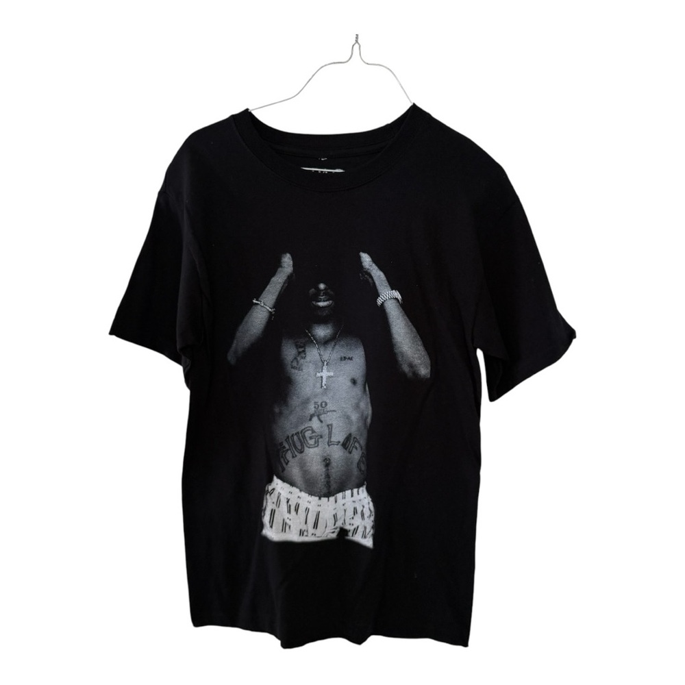 Tupac Shakur 2PAC Graphic T Shirt Men’s Size Small Black & White 100% Cotton